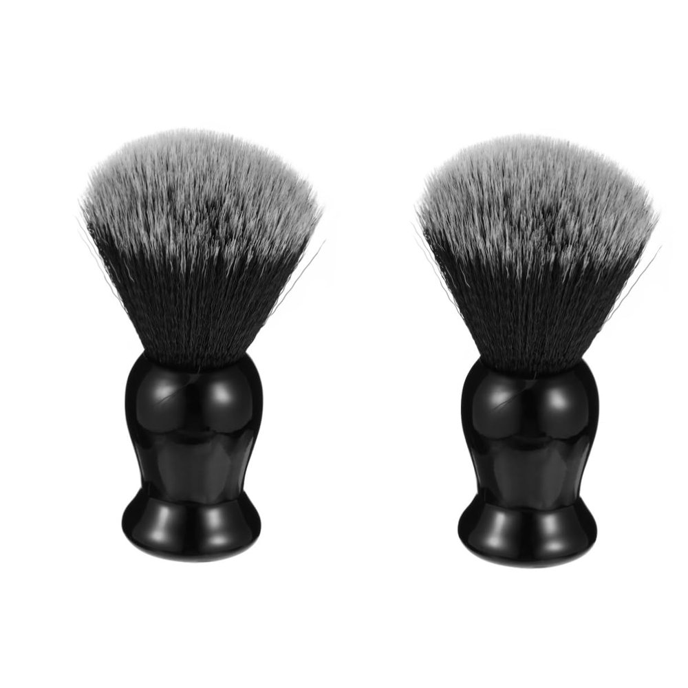 balacoo 2pcs Men Beard Shaping Tool Brush Gentle Mustache Bristle Long Handle for Grooming Handle Beard Brush for Men Club Accessory