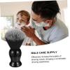 balacoo 2pcs Men Beard Shaping Tool Brush Gentle Mustache Bristle Long Handle for Grooming Handle Beard Brush for Men Club Accessory view 2