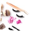 balacoo 3pcs Professional Eyelash Applicator Precision Tweezers Crescent Tip Stainless Steel for Natural Look view 3