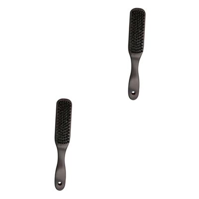 balacoo 2pcs Men Beard Brush Handle Portable Pig Bristle Styling Tool for Personal Care and Grooming for Bearded Men and Travel-friendly Beard Cleaning Brush