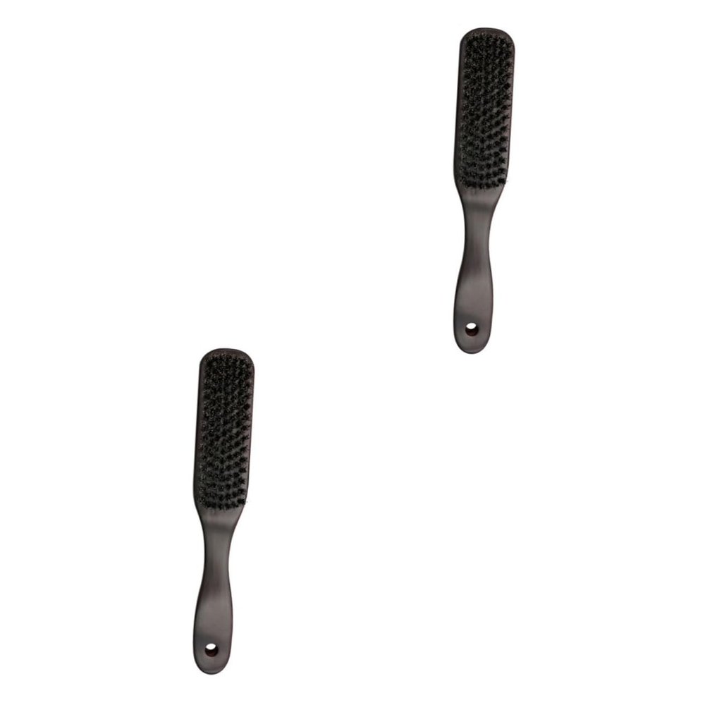 balacoo 2pcs Men Beard Brush Handle Portable Pig Bristle Styling Tool for Personal Care and Grooming for Bearded Men and Travel-friendly Beard Cleaning Brush
