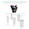 Make up Brush Cleaner Cleanser Machine and Dryer Set, 3 Adjustable Speeds Portable Electric Brush Cleaner Machine with Foldable Silicone Tank Automatic Deep Cosmetic Brush Spinner for Brushes view 4