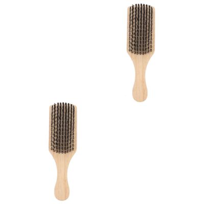balacoo 2pcs Retro Beard Brush Soft Boar Bristles for Beard Care Dual-sided Styling Tool Quality Hair Grooming Brush for Men for Shaving and Maintenance