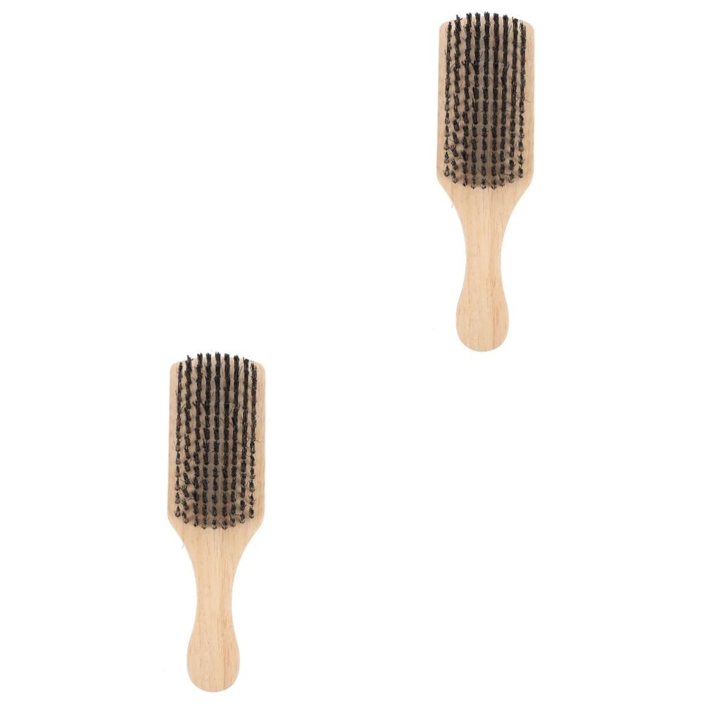 balacoo 2pcs Retro Beard Brush Soft Boar Bristles for Beard Care Dual-sided Styling Tool Quality Hair Grooming Brush for Men for Shaving and Maintenance