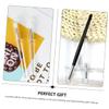 Balacoo 18 Pcs Silicone Lip Brush with Lid Lipstick Brush Pp Transparent Plastic Handle Small, 10.7x0.8cm view 2