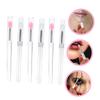 Balacoo 18 Pcs Silicone Lip Brush with Lid Lipstick Brush Pp Transparent Plastic Handle Small, 10.7x0.8cm view 4