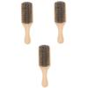 balacoo 3pcs Double-sided Beard Brush Boar Bristles Versatile Hair Brush for Men Exfoliates Skin Reduces Itch for Salon Home Grooming view 1