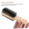 balacoo 3pcs Double-sided Beard Brush Boar Bristles Versatile Hair Brush for Men Exfoliates Skin Reduces Itch for Salon Home Grooming view 2