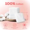 ICOTLE Square Cotton Pads,100% Cotton, Not to Shed or Fall Apart, 60 Count, Unique Triple-Layer Design for Daily Skin Care view 2