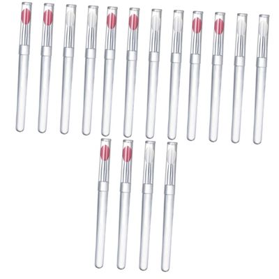 balacoo 16pcs Portable Lipstick Lids Silicone Lip Brush for Makeup for Lip Gloss Foundation for Daily Use