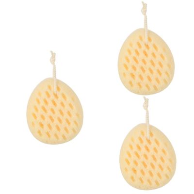 balacoo 3pcs Shower Sponge Exfoliating Bath Sponges Body Scrubber Bathing Bubble Maker Natural Material
