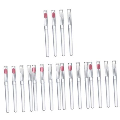 Balacoo 20 Pcs Silicone Lip Brush with Lid Eyeshadow Lip Makeup Brush Silicone Lip Applicator Makeup Tools Exfoliating Lip Brush Lipstick Lip Applicator Silica Gel, 10.8x0.9cm