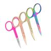 Beavorty 4pcs Stainless Steel Eyebrow Scissors and Nose Hair Trimmer Colorful Titanium Eyebrow Shaping Tools for Precise Grooming and Safe Trimming view 1