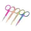 Beavorty 4pcs Stainless Steel Eyebrow Scissors and Nose Hair Trimmer Colorful Titanium Eyebrow Shaping Tools for Precise Grooming and Safe Trimming view 4
