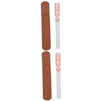 FRCOLOR 2pcs Professional Manicure File Nail Files Nail Bits Kit Hand Practice Supplies for Techs