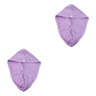 Beavorty 2pcs Quick Dry Microfiber Hair Turban for Women Ultra Absorbent Hair Drying Towel Unique Buckle Design Lightweight Home Travel Use