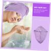 Beavorty 2pcs Quick Dry Microfiber Hair Turban for Women Ultra Absorbent Hair Drying Towel Unique Buckle Design Lightweight Home Travel Use view 2
