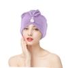Beavorty 2pcs Quick Dry Microfiber Hair Turban for Women Ultra Absorbent Hair Drying Towel Unique Buckle Design Lightweight Home Travel Use view 3