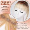 HAIRCUBE Bangs Hair Clip in Bangs 100% Real Human Hair Bangs Clip in Hair Extensions Fake Bangs Air Bangs Hairpieces for woman with Temples 3 Secure Clips in Full Fringe (Ombre Light Blonde) view 3