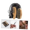 balacoo 2sets Beard Shaving Tool Scissors Comb Brush Storage Bag Men's Hair Brush for Beard Care Barber Supplies Kit view 2
