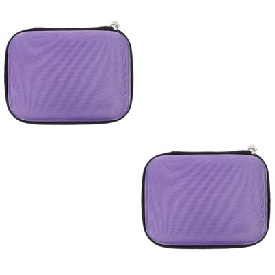 Beavorty 2pcs Essential Oil Storage Pouch Lightweight and Portable Essential Oil Bottle Organizer Compact Eva Case for Travel for Aromatherapy and Cosmetic Storage Purple