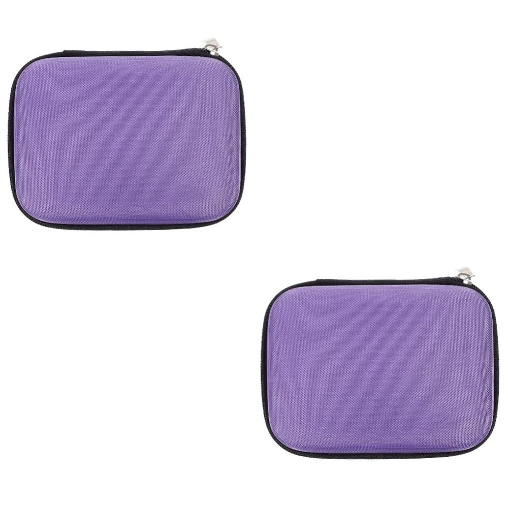 Beavorty 2pcs Essential Oil Storage Pouch Lightweight and Portable Essential Oil Bottle Organizer Compact Eva Case for Travel for Aromatherapy and Cosmetic Storage Purple