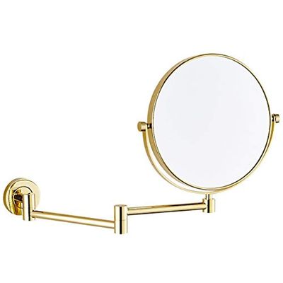 8 Inch Wall Mounted Makeup Mirrors Magnifying Extend Sturdy Adjustable Shaving Cosmetic Mirror Bathroom Vanity Mirrors