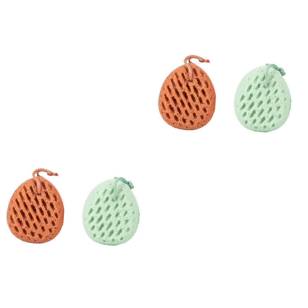 Didiseaon 4pcs Exfoliating Back Scrubber Gentle Body Scrubbing Tool for Smooth Skin for Home Hotel Use Random Color Material Lanyard for Easy Drying