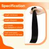 Full Shine Keratin Bond Hair Extensions Jet Black Ktip Human Hair Extensions 24 Inch Prebonded Extensions for Women 50 Grams Long Straight Natural Remy Hair view 4