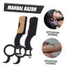 DOITOOL 2pcs Manual Razor Shaving Razor for Men Beard and Mustache Trimmer Barber Salon Travel view 2