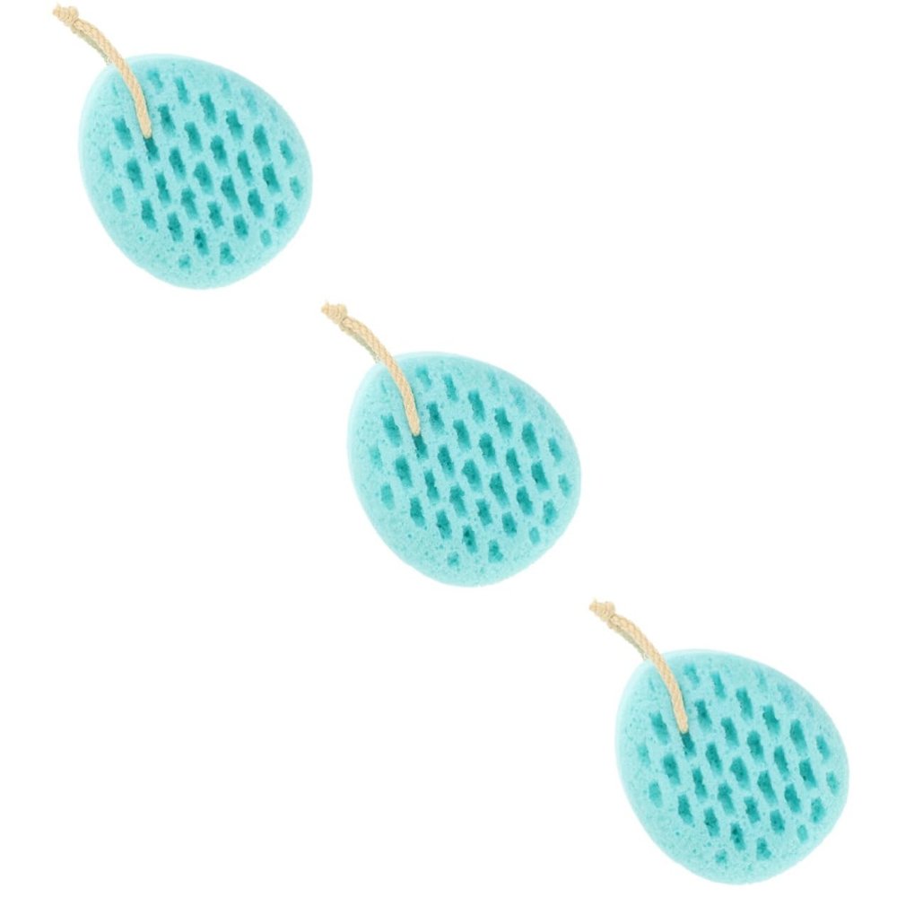 Angoily 3pcs Supple Bath Sponge Reusable Body Sponge Shower Scrubber for Bath Easy to Clean Comfortable