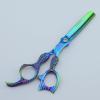 6.0" Shiny Gradient Hair Cutting Tools Hair Clipper Accessories Hair Scissors Japanese Professional Hairdressing Scissors Barber Thinning Finishing Trimmers(Color:Thinning) view 4