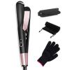 CBLdF 2 in 1 Curling and Straightening Twist Iron Splint Professional Negative Ion Curling Iron in one Dual Voltage Hair Straightening Irons with Digital LCD Display view 1