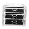 Angoily 3 Layered Cosmetics Organizer Desktop Storage Box Drawer Black for Home Office Desktop Material view 1