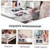 Angoily 3 Layered Cosmetics Organizer Desktop Storage Box Drawer Black for Home Office Desktop Material view 3