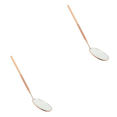 balacoo 2pcs Lash Mirror for Eyelash Extensions Stainless Steel Self-Checking Tool for Professional Home Use Non- Grip Viewing Angles for Shops