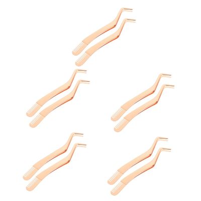 balacoo 10pcs Stainless Steel Eyelash Tweezers Comb Lash Extension Tool Easy to Use for Lash Extensions