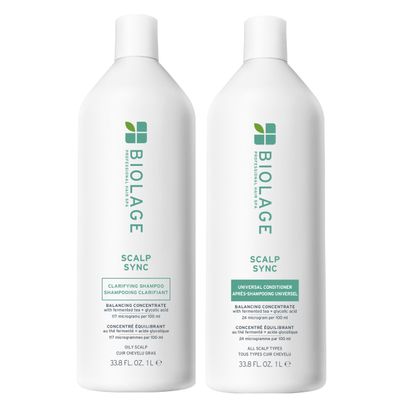 Biolage Scalp Sync Clarifying Shampoo & Universal Conditioner Set | Removes Residue, Buildup & Excess Oil | Paraben & Silicone Free | For Oily Hair & Scalp | Vegan
