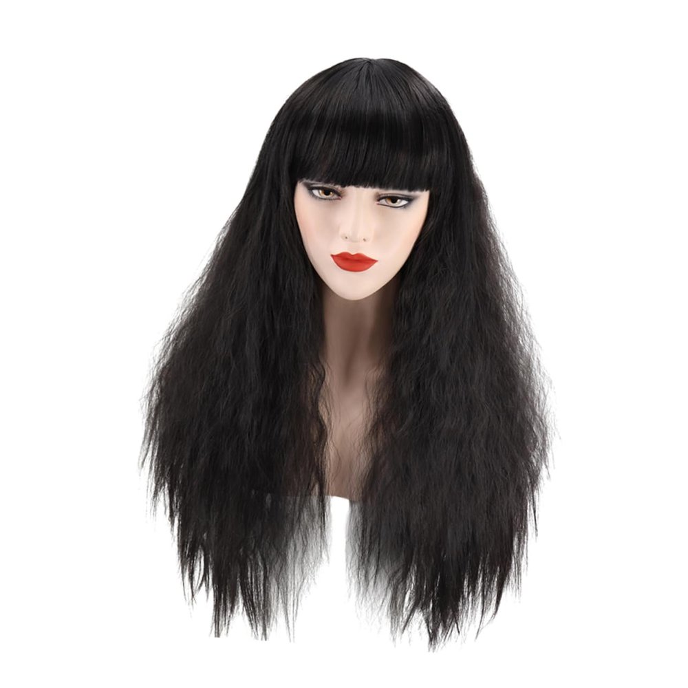 Beatifufu Women's Long Curly Hair Wig Corn Perm Style Fashion Head Cover for Party