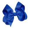 WEBB DIRECT2U Girls 4" Solid Grosgrain Ribbon Boutique Hair Bow Alligator Clip Blue view 1