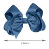 WEBB DIRECT2U Girls 4" Solid Grosgrain Ribbon Boutique Hair Bow Alligator Clip Blue view 4