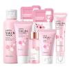 Skin Care Set Sakura Women Beauty Gift Sets Korean Skin Care Kit- Cleanser,Serum,Face Cream,Toner,Eye Cream,Mud Mask-Skin Care Routine Kit (One Size, Cherry Blossom-StyleA-Bae Moisturizing) view 1