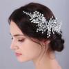 Bridal Handmade Headband Hair Comb Headpiece Pearl Rhinestones Wedding Accessories Party Tiaras Red view 2