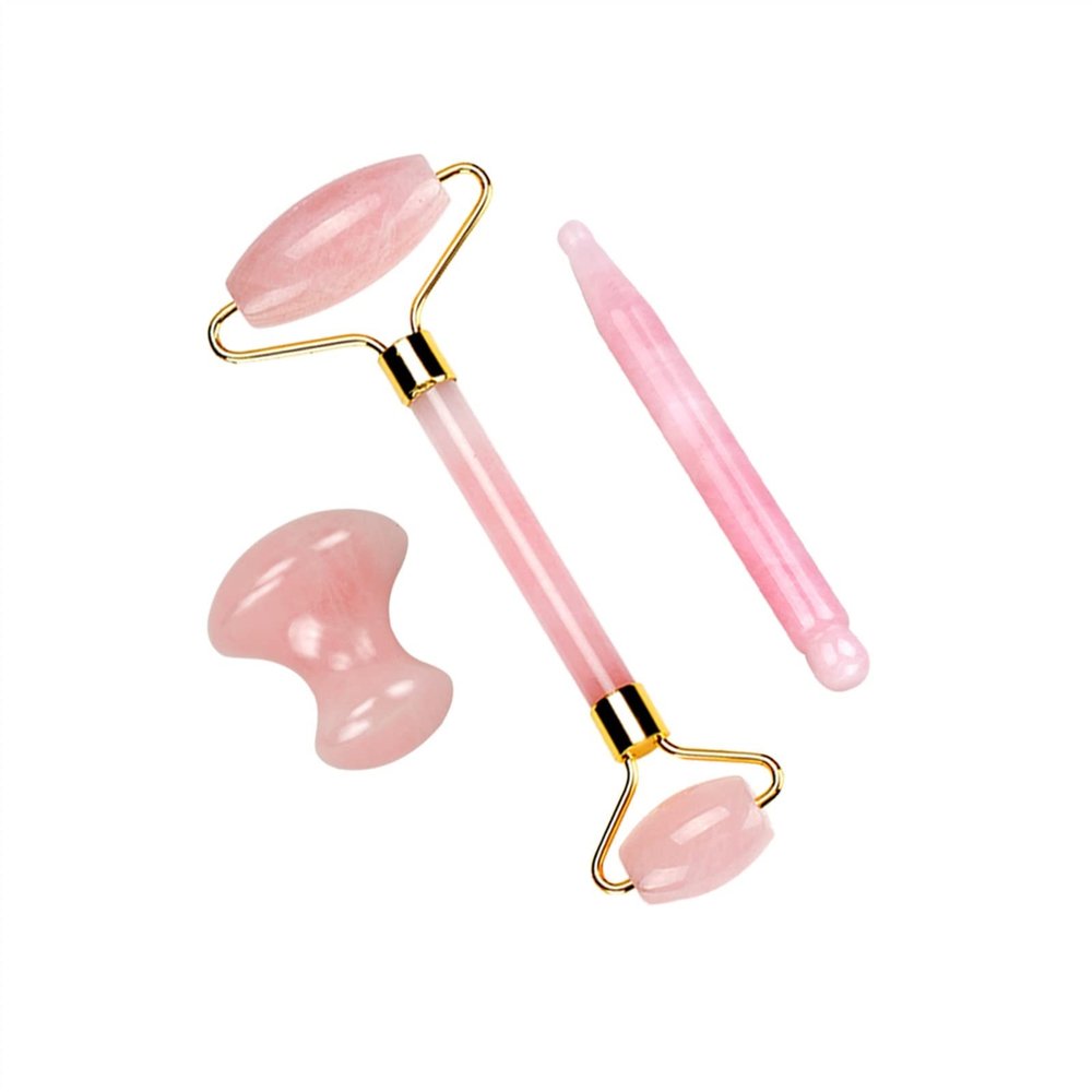 BAWHO Jade Roller Set Mushroom Massager Voiceless Face Roller Cellulite Wrinkle Eye Acupoint Beauty Tool 1Pcs (Color : Face Roller)