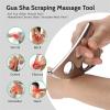 BAWHO Stainless Steel Body Scraper Gua Sha Skin Scraping Board Face Neck Back Beauty Massage Plate Relieve Pain Care Tools 1Pcs view 3