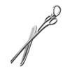 14kZone Rhodium Plated 925 Sterling Silver Barber Scissors and Comb Pendant view 4