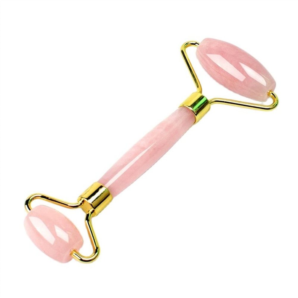 BAWHO Stone Face Jade Roller Massage Lifting Tool Wrinkle Removal Neck Thin Skin Care GuaSha Health Tool Set 1Pcs (Color : Gold)