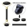 BAWHO Jade Rouleau Masseur Lifting Outil Amthyste Visage Massage Rouleau Masseur Peau Levage Jade Masseur 1Pcs (Color : Black) view 2