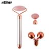 BAWHO 3 in 1 Powder Crystal Jade Stick Massage Stick Face Shaping Massage Eye Cream Stick 3D Roller Home Beauty Salon Stick 1Pcs (Color : Silver) view 2