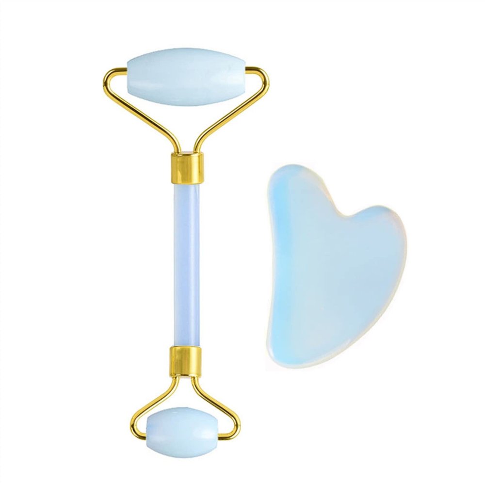 BAWHO Roller Face Lifting Tool Massager Jade Massage Stone Guasha Board Wrinkle Removal Beauty Care Set 1Pcs (Color : 1 guasha Board)